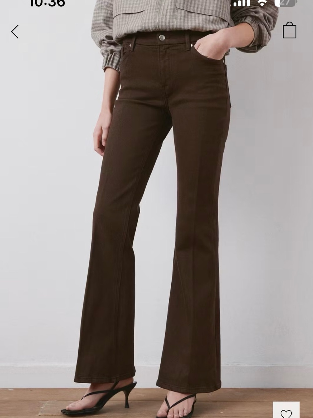 Mango MNG Espresso color Flare Jeans